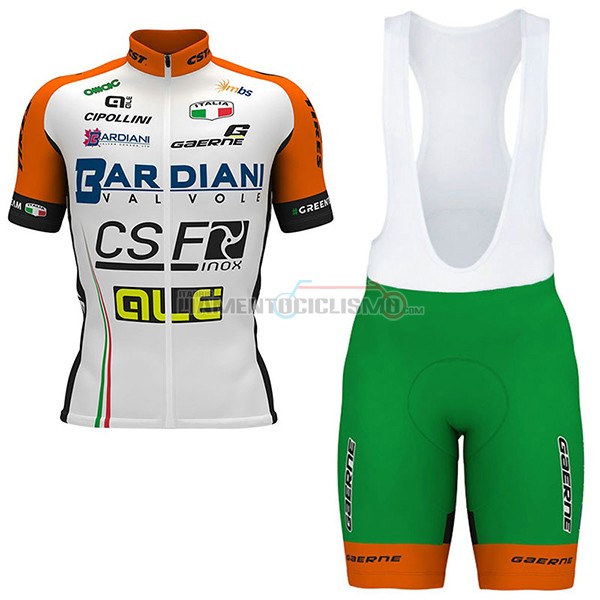 Abbigliamento Ciclismo Bardiani CSF 2017 bianco e verde